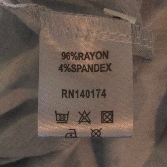 REBORN 3/4 sleeve tunic light blue white NWT S - Picture 5 of 7